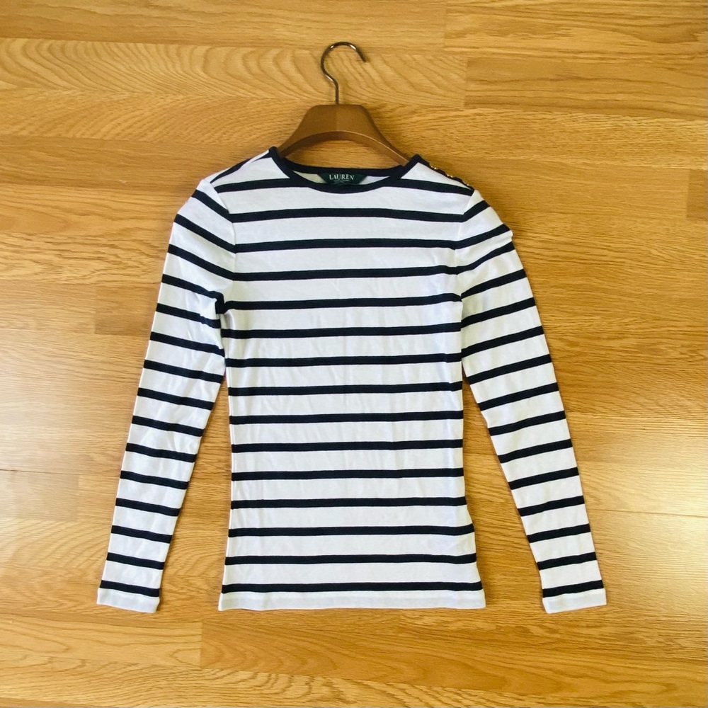 Ralph Lauren Stripped Long Sleeve Top XS